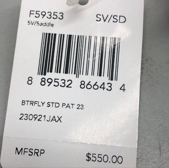 COACH PATRICIA SADDLE BAG 23 IN GLOVE CALF LEATHER WITH BUTTERFLY STUD - Picture 7 of 7